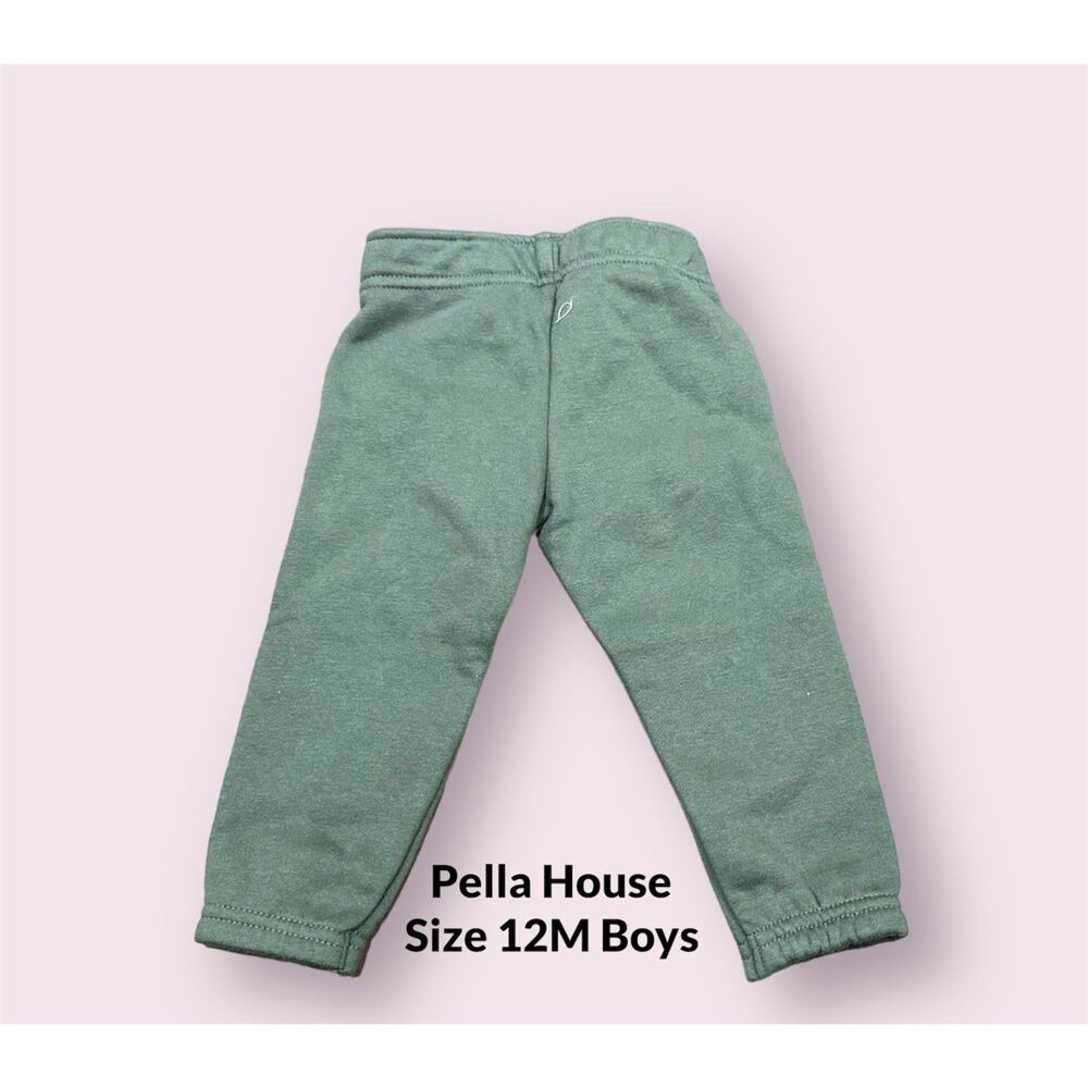 Garanimals Baby Boys Solid Fleece Joggers Green Midnight Size 12M